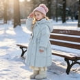 thumbnail image 5 of Hellosay Long Puffer Coat Girls Quilted Long Sleeve Hooded Jacket Winter Zip Up Ruffle Tie Front Outwear with Pockets, 5 of 6