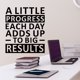 thumbnail image 1 of Adhesivo de pared con cita motivacional «Un poco de progreso cada día», 1 of 3