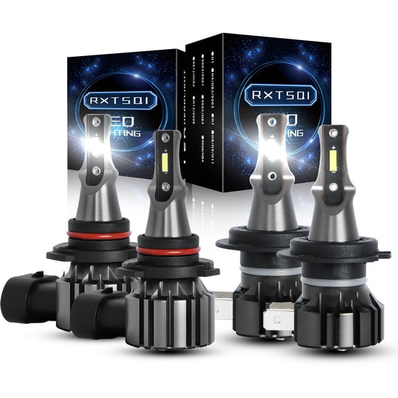 RXTSQI 9005 H7 LED Headlight Bulbs High Low Beam super Bright White 6000K Kits 2PCS
