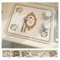 thumbnail image 2 of Draining Mat, Fantasy Style Draining Mat, Absorbent Dish Drying Mat, Non-Slip Drain Pad, Vintage Non-Slip Quick Dry Dish Mat, 2 of 3