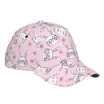 thumbnail image 3 of Daiia Cute Rabbit Flower print Baseball Cap Men Women Golf Dad Hat Adjustable Original Classic Low Profile Hat Unconstructed Plain Cap, 3 of 9