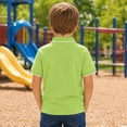 thumbnail image 5 of Lumtrix Boys Solid Uniform Short-Sleeve Polo Shirt | Breathable Short Sleeve Tops Collared Button Down Tees Green 150, 5 of 6