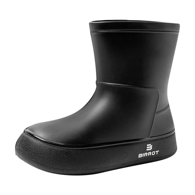 Bottes Noires pour Femmes Prêtes pour la Météo avec Construction Imperméable, Idéales pour les Déplacements et les Activités de Plein Air