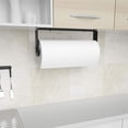 thumbnail image 3 of Portarrollos de toallas de papel adhesivo debajo del gabinete, toallero de papel negro para cocina, baño, sin taladrar, acero inoxidable, a prueba de herrumbre Zhivalor 2035006-2, 3 of 9