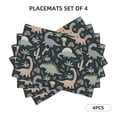thumbnail image 2 of Placemats Set Of 4 / 6, Cartoon Cute Dinosaur Print Placemats For Dining Table Indoor/Outdoors Heat Resistant Washable Placemats 18" X 12", 2 of 8