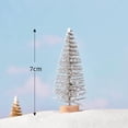 thumbnail image 3 of NUEVO 1 pieza de árbol de Navidad en miniatura, pequeño árbol de sisal artificial con nieve, paisaje arquitectónico, árboles para manualidades navideñas, decoración de mesa, 3 of 5