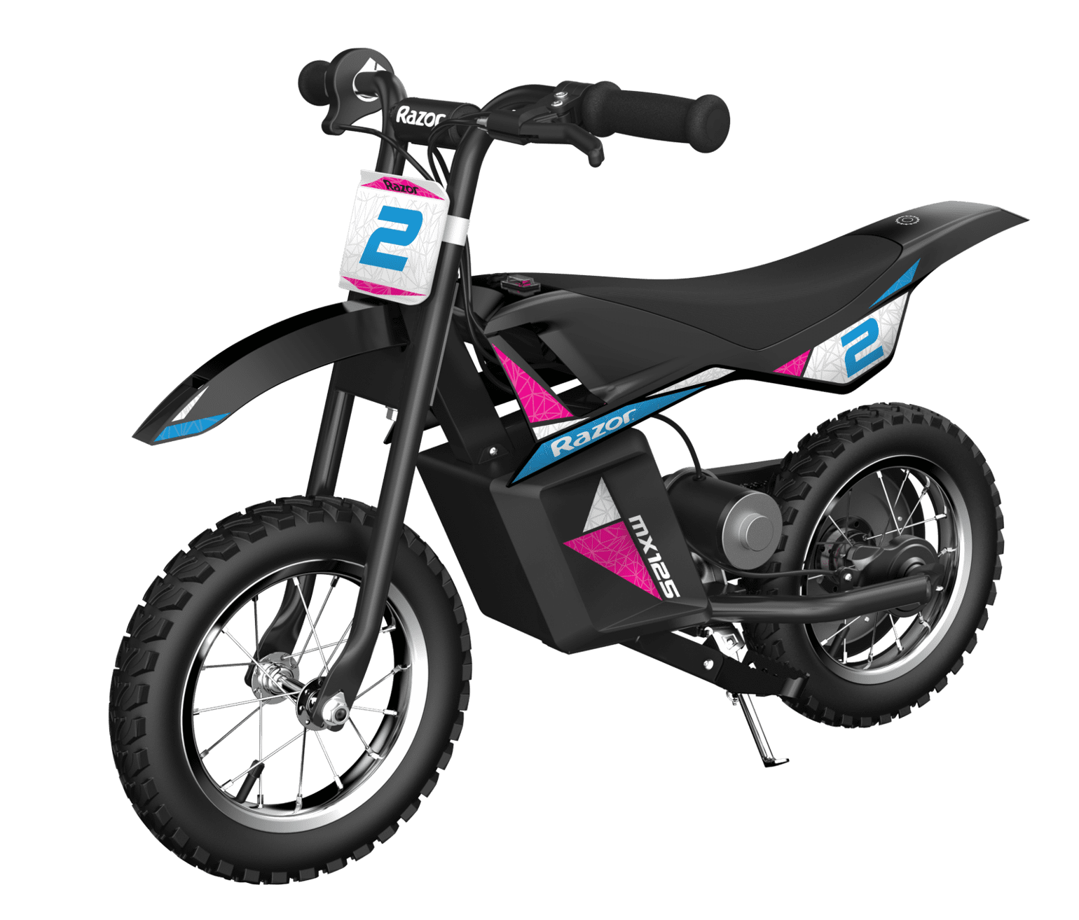 Razor Miniature Dirt Rocket MX125 Electric-Powered Dirt Bike - Black with Decal Included, Recommended For Kids 7+ Between 40 and 80 lbs