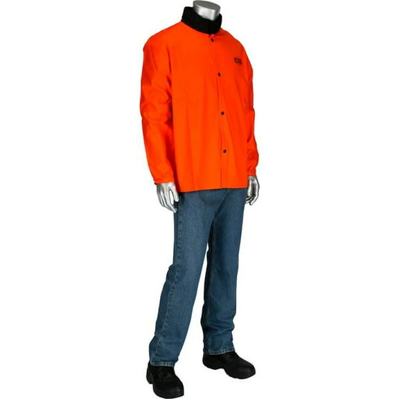 PIP Industries B3116084 9 oz 30 in. Sateen Cotton Jacket - Orange - Extra Large