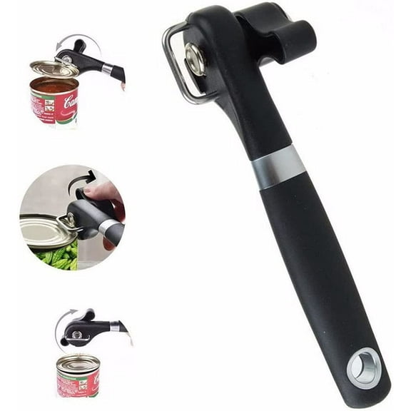 Safe Cut Can Opener, Smooth Edge Can Opener Ergonomic Handle, Manual Can Opener, Food Grade Stainless Steel Cutting Can Opener for Kitchen & Restaurant Seniors And Arthritis