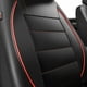 thumbnail image 2 of Fundas de asiento CAR PASS Universal FIT de piel ribeteada, color negro y rojo, 2 of 9