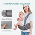 thumbnail image 4 of Baby Hip Carrier - Hip Carrier for Baby with Baby Safety Strap - Toddler Carrier 7-45 lbs - Ergonomic Infant Holder Baby Carrier with Hip Seat Large Capacity Pockets, 4 of 6