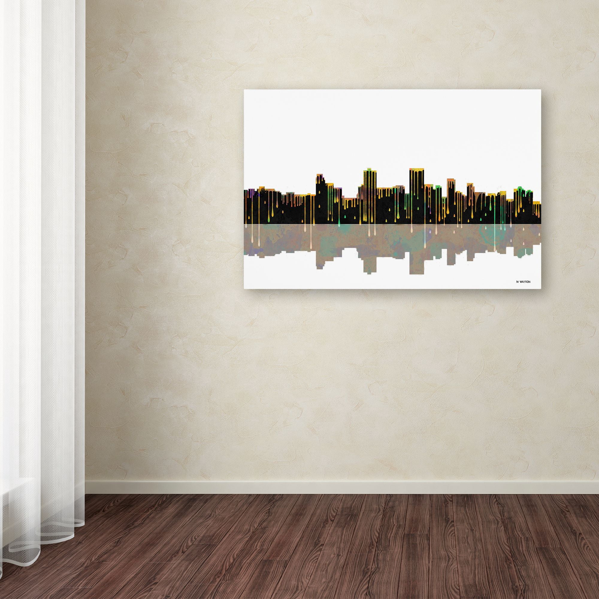 Trademark Fine Art "Anchorage Alaska Skyline 2" Canvas Art by Marlene Watson