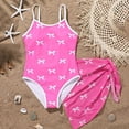 thumbnail image 7 of XZNPDUCQ Girls Swimsuit Set Comfortable Soft Breathable And Stylish With Bow Print Swimming Suit For Girls 9-10 Years Hot Pink, 7 of 7