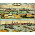 thumbnail image 2 of Hogenberg, Braun 23x20 Black Ornate Wood Framed with Double Matting Museum Art Print Titled - Denmark, 2 of 4
