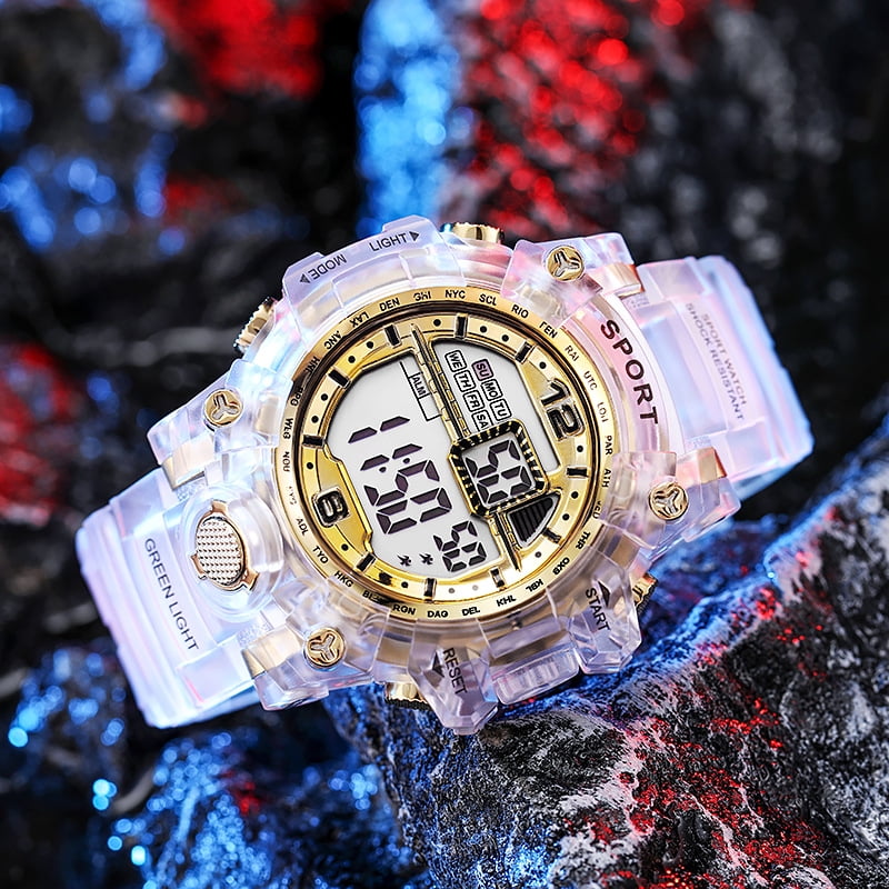 Transparent belt watch hotsell