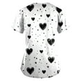 thumbnail image 3 of BDPORKAS Valentines Day Scrubs Tops 2025 Summer Tops for Women Stretch V Neck Short Sleeve Cute Printed Pocketed Working Uniforms, 3 of 3
