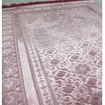 thumbnail image 5 of Modefa Turkish Islamic Luxury Plush Velvet Prayer Area Rug Janamaz Saajadah with Free Prayer Beads - Floral Stamp Dark Pink, 5 of 7