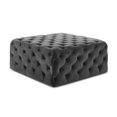thumbnail image 2 of Belham Square Charcoal Velvet Tufted Ottoman, 2 of 4