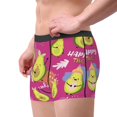 thumbnail image 2 of Balery Pink Green Avocado Calzoncillos bóxer para hombre, ropa interior de algodón suave y transpirable con cinturilla de nailon-Small, 2 of 5