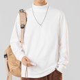 thumbnail image 6 of Jalioing Winter Shirts for Men Casual Warm Long Sleeve Mock Neck Pullover Tee Thermal Solid Basic T Shirt, 6 of 8