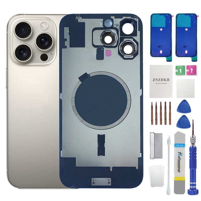 Reemplazo de Cristal Trasero ZNZHKR iPhone 16 Pro 6.1" Titanio