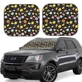 thumbnail image 1 of Easygdp Flower Butterfly for 2 PCS Foldable Car Sun Shade Front Windshield Sun Protection Cover for Car, SUV, Truck-Medium, 1 of 6