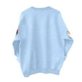 thumbnail image 6 of TTUHYWXI Retro Santa Sweatshirt for Women Vintage Christmas Fleece Linend Sweaters Crewneck Oversized Long Sleeve Tops (Sky Blue, XXL), 6 of 7