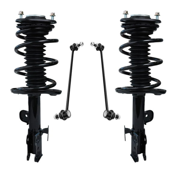 Detroit Axle - Front Struts for 2006-2012 Toyota Rav4, 2 Complete Strut w/Coil Spring 2 Front Sway Bars 2007 2008 2009 2010 2011 Replacement Ready Struts