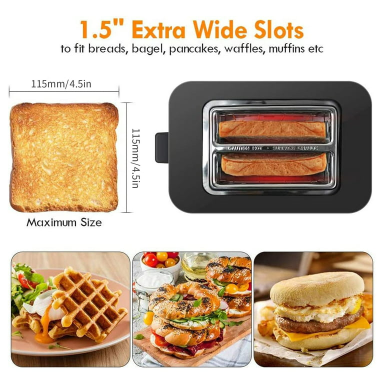 Better Chef Cool Touch Wide-Slot Toaster- White, ETL Safety Listed, Extra  Wide Slots, Reheat Function