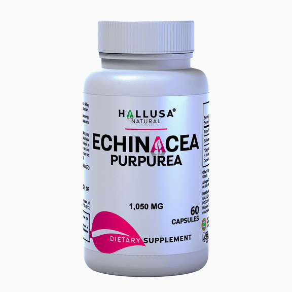 HALLUSA NATURAL Echinacea Purpurea Immune Support Capsules, 60