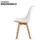 thumbnail image 4 of Sillas Tulip Tipo Eames Modernas Minimalistas Estructura de las Sillas en Madera con Asiento Acolchado Set de 4 Piezas Mirel Tulip Blancas Mirel Tulip, 4 of 9