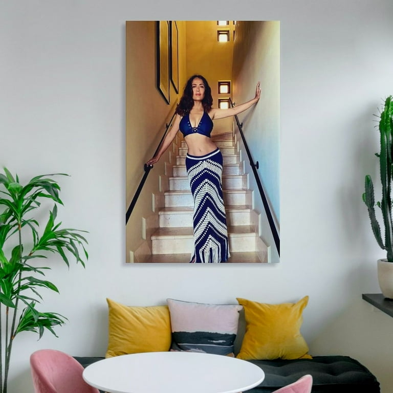 Salma Hayek Hot Girl Sexy Poster (11) Painting On Canvas Wall Art