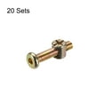 thumbnail image 2 of Uxcell M6 x 1.18'' Bolts Nut Set Hex Socket Screw with Barrel Nuts Phillips-Slotted Zinc Plated Copper 20pcs, 2 of 5