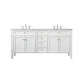 thumbnail image 3 of 72 inch double bathroom vanity in white, 3 of 8