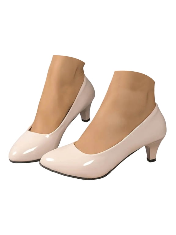 Mostsola Kitten Heels for Women Bowknot Closed Toe Dress Shoes Work Office Business Casual Shoes