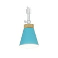 thumbnail image 1 of FSLiving 1-Pack Retro Style Mini Adjustable Angle H-Type Track Head Lighting E26 Base Metal Ceiling Light Track Light Fixture for Gallery Mirror Front Office Loft Bulb and Track Not Included - Blue, 1 of 6