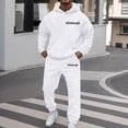 thumbnail image 2 of SGMVNU Men Sweatsuits Sets Two Piece Hoodie Tracksuit Soft Athletic Workout Wear Soft Jogger Outfit Streetwear Suit Casual Athletic Jogging Suit for Men(White, L), 2 of 4