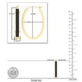 thumbnail image 3 of Dazzlingrock Collection Round Black Diamond Two Lines Oval Shaped Hoop Earrings for Women (0.54 ctw, Color Black, Clarity Opaque) in 18K Yellow Gold, 3 of 4