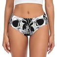 thumbnail image 1 of Balery Psychedelic Skull Illusion Art Ropa Interior de Algodón para Mujer con Dibujo – Braguitas Cómodas y Elásticas, Estilo Clásico-X-Small, 1 of 6
