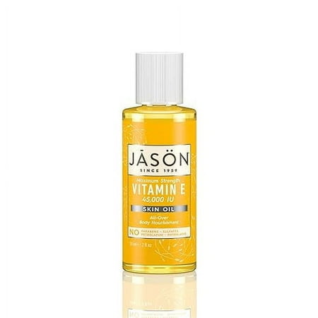 JASON Vitamin E 45,000 IU Skin Oil, Maximum Strength, 2 Ounce Bottle
