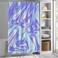 thumbnail image 3 of Blue Ombre Fabric Shower Curtain Colorful Abstract Fluid Washable Shower Curtains for Bathroom, Waterproof Bath Curtain with Hooks Home Decor 36x72in, 3 of 8
