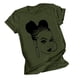 thumbnail image 1 of Tops de Manga Corta de las Mujeres, Cuello Redondo Impreso, Camiseta de Manga Corta para las Mujeres, 1 of 3