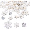 thumbnail image 1 of 100 Pcs Mini Snowflake Decorations, Snowflake Christmas Ornaments Glitter Resin Snowflakes Christmas Snowflake Craft for DIY Craft Christmas Tree Winter Party Table Decoration, 1 of 7