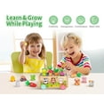 thumbnail image 3 of KMTJT Montessori Wooden Toddler Toys for 1 2 3 Years Old Boys Girls, Shape Sorting Toys First Birthday Gifts for 1-2 Years, Wood Animal Farm Car Preschool Educational Fine Motor Skills Toy, 3 of 11