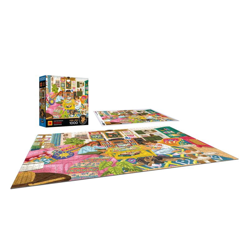 Kodak cork 1000pc - colorful boho living room