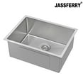 thumbnail image 4 of JASSFERRY 23in Single Bowl Handcrafted 18 Gauge Stainless Steel Undermount Sink, 4 of 5