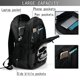 thumbnail image 4 of Balery Black White Hat Skull Mochila con carga USB para hombre y mujer - Mochila impermeable y antirrobo para laptop con puerto USB para viajes, trabajo, 4 of 7