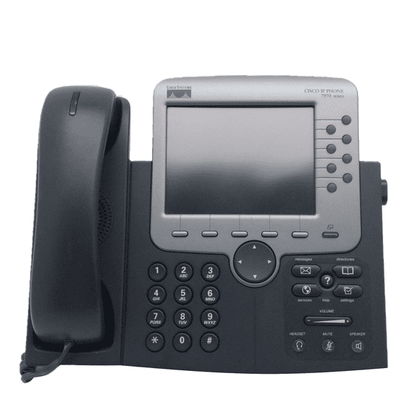Restored Cisco IP Phone 7900 Series - Wall Mountable IP Phone - W/Stand & Handset- PN: CP-7970G (Refurbished)