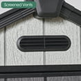 thumbnail image 2 of BaPiPro 4' x 4' Resin Outdoor small Storage Shed, Plastic Storage Shed with Lockable Door for Backyard, Black & Grey, 2 of 10