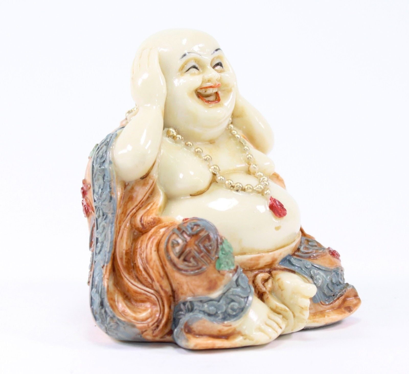 Feng Shui Hear No Evil Happy Face Laughing Buddha Figurine Home Decor Statue